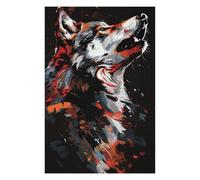 Rompecabezas Para Adolescentes 1000pcs(75x50cm) Wild Wolf Art Print -1 Rompecabezas Para Adultos Juego Práctico Difícil Difícil Diversión Actividades En Casa, 1000pcs(75x50cm)