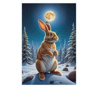 Rompecabezas Para Adolescentes 1000pcs(75x50cm) Winter Moon Rabbit Scene Rompecabezas Para Adultos Juguetes Antiestrés Desafío Difícil Juego Desafiante Regalos 1000pcs(75x50cm)