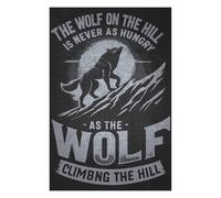 Rompecabezas Para Adolescentes 1000pcs(75x50cm) Wolf on The Hill Motivational Quote Rompecabezas Juegos Relajantes Difícil Difícil Y Desafiante 1000pcs(75x50cm)