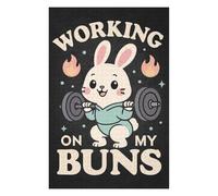 Rompecabezas Para Adolescentes 1000pcs(75x50cm) Working On My Buns - Cute Gym Bunny Squat Pun Rompecabezas Para Adultos Juego De Ingenio Patrón De Montaje Para Cumpleaños, Navidad 1000pcs(75x50cm)