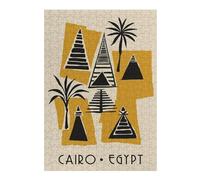 Rompecabezas Para Adolescentes1000pcs(38x26cm) Cairo Egypt Pyramids Art Print Rompecabezas Para Adultos Juego De Ingenio Mejora La Memoria Ayuda A Ejercitar El Cerebro 1000pcs(38x26cm)