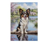 Rompecabezas Para Adolescentes1000pcs(38x26cm) Charming Dog by The Lake Rompecabezas Para Adultos Juegos Familiares Análisis Y Lógica Trato Como Regalos Para Toda La Familia 1000pcs(38x26cm)