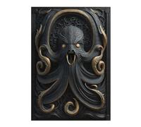 Rompecabezas Para Adolescentes1000pcs(38x26cm) Kraken Octopus Gold Decor Rompecabezas Para Adultos Juegos Familiares Análisis Y Lógica Trato Como Regalos Para Toda La Familia 1000pcs(38x26cm)