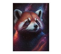 Rompecabezas Para Adolescentes1000pcs(52x38cm) Cosmic Red Panda Portrait-2 Rompecabezas Para Adultos Juegos Familiares Análisis Y Lógica Trato Como Regalos Para Toda La Familia 1000pcs(52x38cm)