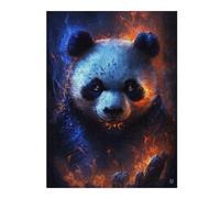 Rompecabezas Para Adolescentes1000pcs(52x38cm) Flaming Panda Art Print -4 Rompecabezas Para Adultos Juegos Familiares Análisis Y Lógica Trato Como Regalos Para Toda La Familia 1000pcs(52x38cm)