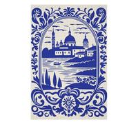 Rompecabezas Para Adolescentes1000pcs(75x50cm) Blue And White Landscape Illustration Rompecabezas Para Adultos Juego De Ingenio Mejora La Memoria Ayuda A Ejercitar El Cerebro 1000pcs(75x50cm)