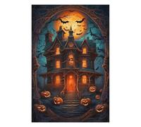 Rompecabezas Para Adolescentes1000pcs(75x50cm) Spooky Halloween Haunted House Rompecabezas Para Adultos Juegos Familiares Análisis Y Lógica Trato Como Regalos Para Toda La Familia 1000pcs(75x50cm)