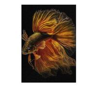 Rompecabezas Para Adultos 1000pcs(38x26cm) Bettas Gold Fish Rompecabezas Juegos Relajantes Decoración De Pared Difícil Y Desafiante 1000pcs(38x26cm)