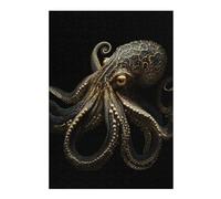Rompecabezas Para Adultos 1000pcs(38x26cm) Black And Gold Octopus Rompecabezas Juegos Relajantes Decoración De Pared Difícil Y Desafiante 1000pcs(38x26cm)