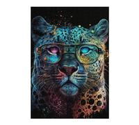 Rompecabezas Para Adultos 1000pcs(38x26cm) Colorful Leopard Glasses Art Print-2 Rompecabezas Juegos Relajantes Decoración De Pared Difícil Y Desafiante 1000pcs(38x26cm)