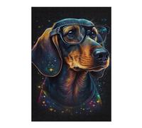 Rompecabezas Para Adultos 1000pcs(38x26cm) Galactic Dachshund Glasses Art Print Rompecabezas Para Adultos Juego De Ingenio Un Desafío Educativo De Arte 1000pcs(38x26cm)