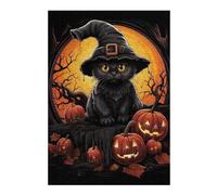 Rompecabezas Para Adultos 1000pcs(38x26cm) Halloween Black Cat with Pumpkins-4 Rompecabezas Para Adultos Juguete Decoración De Pared Decoración Del Hogar Desafío Educativo 1000pcs(38x26cm)
