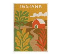 Rompecabezas Para Adultos 1000pcs(38x26cm) Indiana Farm Landscape Illustration Rompecabezas Para Adultos Juguetes Antiestrés Desafío Educativo De Corte De Precisión 1000pcs(38x26cm)
