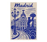 Rompecabezas Para Adultos 1000pcs(38x26cm) Madrid Illustration with Bear And Tree Rompecabezas Para Adultos Juegos Relajantes Alivia El Estrés Desafiante De Completar 1000pcs(38x26cm)
