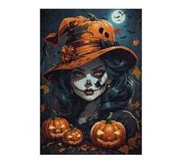 Rompecabezas Para Adultos 1000pcs(38x26cm) Rompecabezas Halloween Witch Art Print-1 Rompecabezas Para Adultos Juego De Ingenio Alivia El Estrés Es Ideal Como Regalo 1000pcs(38x26cm)
