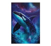 Rompecabezas Para Adultos 1000pcs(38x26cm) Rompecabezas Whale in Space Art Print-2 Rompecabezas Para Adultos Juego De Ingenio Alivia El Estrés Es Ideal Como Regalo 1000pcs(38x26cm)