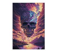 Rompecabezas Para Adultos 1000pcs(38x26cm) Thunderstorm Skull Landscape Rompecabezas Para Adultos Juegos Relajantes Decoración Perfecta Difícil Y Desafiante 1000pcs(38x26cm)