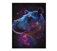 Rompecabezas Para Adultos 1000pcs(52x38cm) Cosmic Hippo Portrait-12 Rompecabezas Juegos Divertidos Regalo De Cumpleaños Regalos Únicos De Cumpleaños Y Navidad 1000pcs(52x38cm)