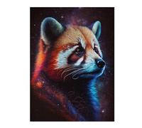 Rompecabezas Para Adultos 1000pcs(52x38cm) Cosmic Red Panda Profile Rompecabezas Juegos Divertidos Regalo De Cumpleaños Regalos Únicos De Cumpleaños Y Navidad 1000pcs(52x38cm)