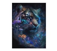 Rompecabezas Para Adultos 1000pcs(52x38cm) Enchanted Tiger Fantasy Artwork Rompecabezas Juegos Divertidos Regalo De Cumpleaños Regalos Únicos De Cumpleaños Y Navidad 1000pcs(52x38cm)