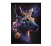 Rompecabezas Para Adultos 1000pcs(52x38cm) Galactic Kangaroo with Flowers Rompecabezas Para Adultos Juegos Familiares Regalo De Cumpleaños Regalos Únicos Para Cumpleaños Y Navidad 1000pcs(52x38cm)