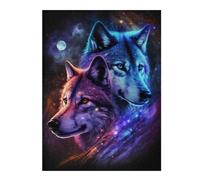 Rompecabezas Para Adultos 1000pcs(52x38cm) Galactic Wolf Duo T-Shirt Rompecabezas Para Adultos Juegos Relajantes Decoración Perfecta Difícil Y Desafiante 1000pcs(52x38cm)