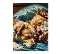 Rompecabezas Para Adultos 1000pcs(52x38cm) Golden Retrievers Resting on Comfortable Bed Rompecabezas Para Adultos Juego De Ingenio Un Desafío Educativo De Arte 1000pcs(52x38cm)