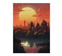 Rompecabezas Para Adultos 1000pcs(52x38cm) Golden Sunset Palace Reflections Rompecabezas Para Adultos Juego Práctico Vacaciones En Casa Matar El Tiempo Juego Desafiante Regalos 1000pcs(52x38cm)