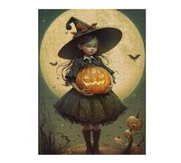 Rompecabezas Para Adultos 1000pcs(52x38cm) Halloween Witch with Jack-o'-Lantern Rompecabezas Para Adultos Juegos Relajantes Decoración Perfecta Difícil Y Desafiante 1000pcs(52x38cm)