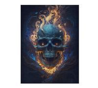 Rompecabezas Para Adultos 1000pcs(52x38cm) Rompecabezas Flaming Skull Artwork -9 Rompecabezas Para Adultos Juegos De Relajación Regalos Para Mujeres Es Ideal Como Regalo 1000pcs(52x38cm)