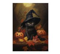 Rompecabezas Para Adultos 1000pcs(52x38cm) Rompecabezas Halloween Black Cat with Pumpkins-3 Rompecabezas Para Adultos Juegos De Relajación Regalos Para Mujeres Es Ideal Como Regalo 1000pcs(52x38cm)