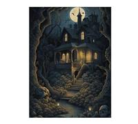 Rompecabezas Para Adultos 1000pcs(52x38cm) Rompecabezas Spooky Haunted House Scene-2 Rompecabezas Para Adultos Juego De Ingenio Alivia El Estrés Es Ideal Como Regalo 1000pcs(52x38cm)