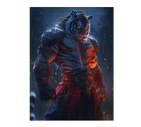 Rompecabezas Para Adultos 1000pcs(52x38cm) Tiger Warrior Armor Fantasy Artwork Rompecabezas Para Adultos Juego De Ingenio Un Desafío Educativo De Arte 1000pcs(52x38cm)