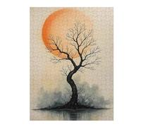 Rompecabezas Para Adultos 1000pcs(52x38cm) Tree Standing Tall Against Sunset Wabi Sabi Art Rompecabezas Para Adultos Juegos Relajantes Para La Diversión Familiar Difícil Y Desafiante 1000pcs(52x38cm)