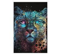 Rompecabezas Para Adultos 1000pcs(75x50cm) Colorful Leopard Glasses Art Print-2 Rompecabezas Para Adultos Juegos Relajantes Decoración Perfecta Difícil Y Desafiante 1000pcs(75x50cm)