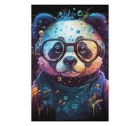 Rompecabezas Para Adultos 1000pcs(75x50cm) Colorful Panda in Glasses Art Print Rompecabezas Para Adultos Juguete Decoración De Pared Decoración Del Hogar Desafío Educativo 1000pcs(75x50cm)