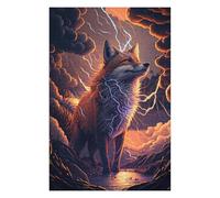 Rompecabezas Para Adultos 1000pcs(75x50cm) Fox Lightning Storm Rompecabezas Juegos Relajantes Decoración De Pared Difícil Y Desafiante 1000pcs(75x50cm)