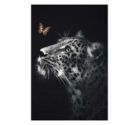 Rompecabezas Para Adultos 1000pcs(75x50cm) Jaguar with Butterfly Rompecabezas Para Adultos Juego Práctico Vacaciones En Casa Matar El Tiempo Juego Desafiante Regalos 1000pcs(75x50cm)
