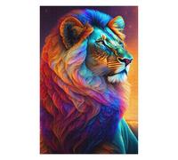 Rompecabezas Para Adultos 1000pcs(75x50cm) Rompecabezas Colorful Lion Art Print-2 Rompecabezas Para Adultos Juego De Ingenio Alivia El Estrés Es Ideal Como Regalo 1000pcs(75x50cm)