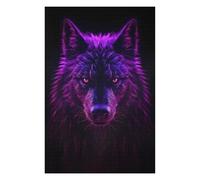 Rompecabezas Para Adultos 1000pcs(75x50cm) Wolf Magenta Neon Rompecabezas Juegos Relajantes Decoración De Pared Difícil Y Desafiante 1000pcs(75x50cm)