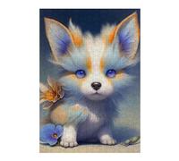 Rompecabezas Para Adultos1000pcs(38x26cm) Fantasy Fox with Flowers Rompecabezas Para Adultos Juego Familiar Análisis Y Lógica Regalos De Navidad Y Cumpleaños 1000pcs(38x26cm)