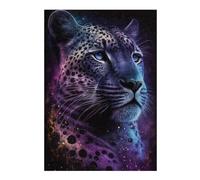 Rompecabezas Para Adultos1000pcs(38x26cm) Glowing Leopard Art Print-2 Rompecabezas Para Adultos Juguetes Antiestrés Una Obra De Arte Para Cumpleaños, Navidad 1000pcs(38x26cm)