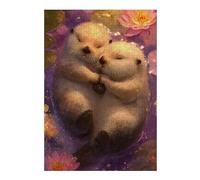 Rompecabezas Para Adultos1000pcs(38x26cm) Two Otters Cuddling in Water Lilies Rompecabezas Para Adultos Juguetes Antiestrés Carrera De Velocidad De Manos Ayuda A Ejercitar El Cerebro 1000pcs(38x26cm)