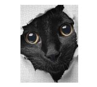Rompecabezas Para Adultos1000pcs(52x38cm) Black Cat Peeking Through Torn Paper Rompecabezas Para Adultos Juguetes Antiestrés Carrera De Velocidad De Manos Ayuda A Ejercitar El Cerebro 1000pcs(52x38cm)