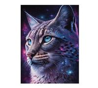 Rompecabezas Para Adultos1000pcs(52x38cm) Cosmic Cat Portrait Rompecabezas Para Adolescentes Juguetes De Bricolaje Una Obra De Arte Como Regalo Para Toda La Familia 1000pcs(52x38cm)