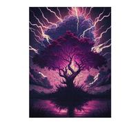 Rompecabezas Para Adultos1000pcs(52x38cm) Electric Storm Tree Reflection Rompecabezas Para Adultos Juguetes Antiestrés Una Obra De Arte Actividades Divertidas En Casa 1000pcs(52x38cm)