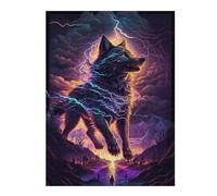 Rompecabezas Para Adultos1000pcs(52x38cm) Electric Wolf Fantasy Artwork Rompecabezas Para Adultos Juguetes Antiestrés Una Obra De Arte Para Cumpleaños, Navidad 1000pcs(52x38cm)