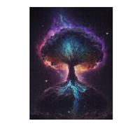 Rompecabezas Para Adultos1000pcs(52x38cm) Enchanted Cosmic Tree Art Print Rompecabezas Para Adultos Juguetes Antiestrés Una Obra De Arte Actividades Divertidas En Casa 1000pcs(52x38cm)