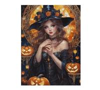 Rompecabezas Para Adultos1000pcs(52x38cm) Halloween Witch Art Print Rompecabezas Para Adolescentes Juguetes De Bricolaje Una Obra De Arte Como Regalo Para Toda La Familia 1000pcs(52x38cm)