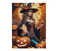 Rompecabezas Para Adultos1000pcs(52x38cm) Halloween Witch Holding Pumpkin Rompecabezas Para Adolescentes Juguetes De Bricolaje Una Obra De Arte Como Regalo Para Toda La Familia 1000pcs(52x38cm)
